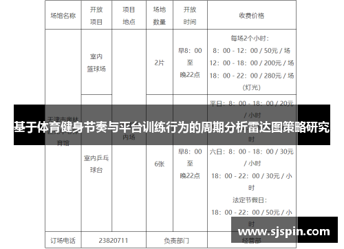 基于体育健身节奏与平台训练行为的周期分析雷达图策略研究
